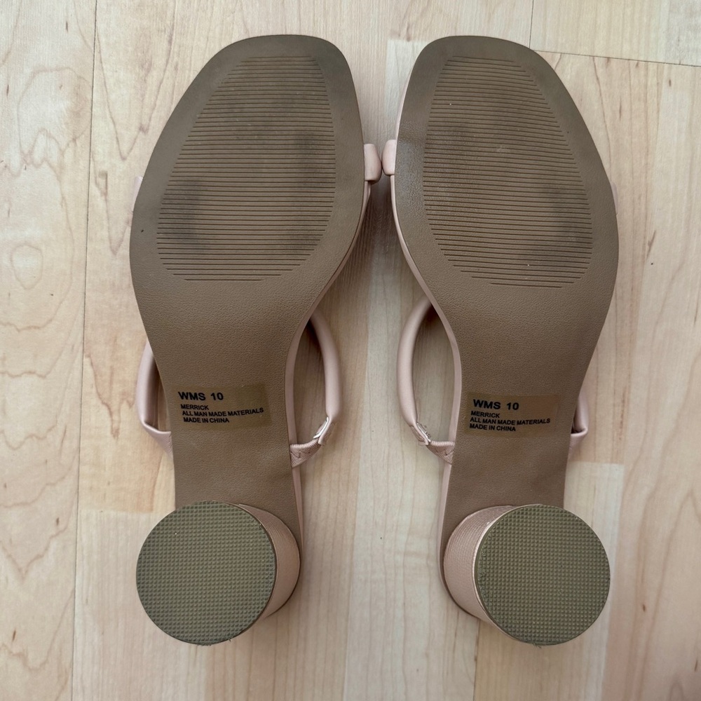 Dolce Vita Nude Tan Double-Strap Heeled Sandals - Picture 6 of 6